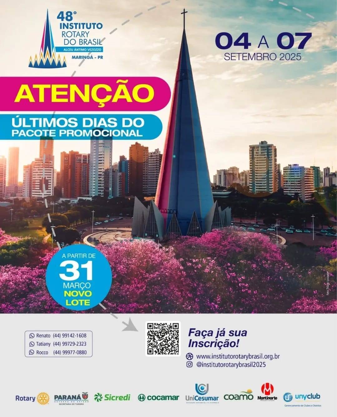 Participe do 48º Instituto Rotary Brasil Que Acontecerá em Maringá - PR