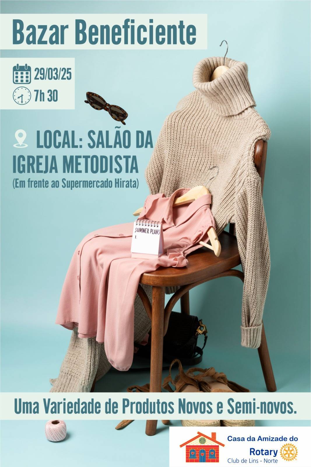 Casa da Amizade do Rotary Club de Lins Norte realiza Bazar Beneficente 