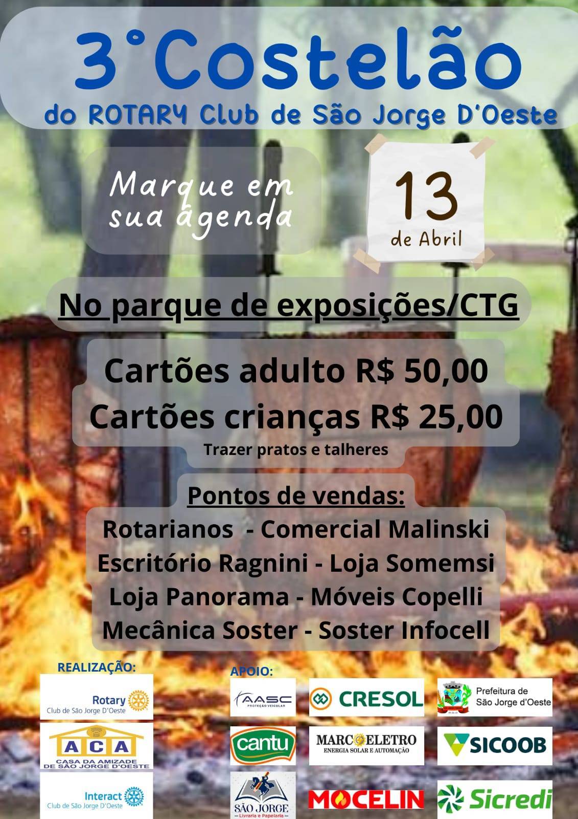 Costelão do Rotary Club de São Jorge D'oeste