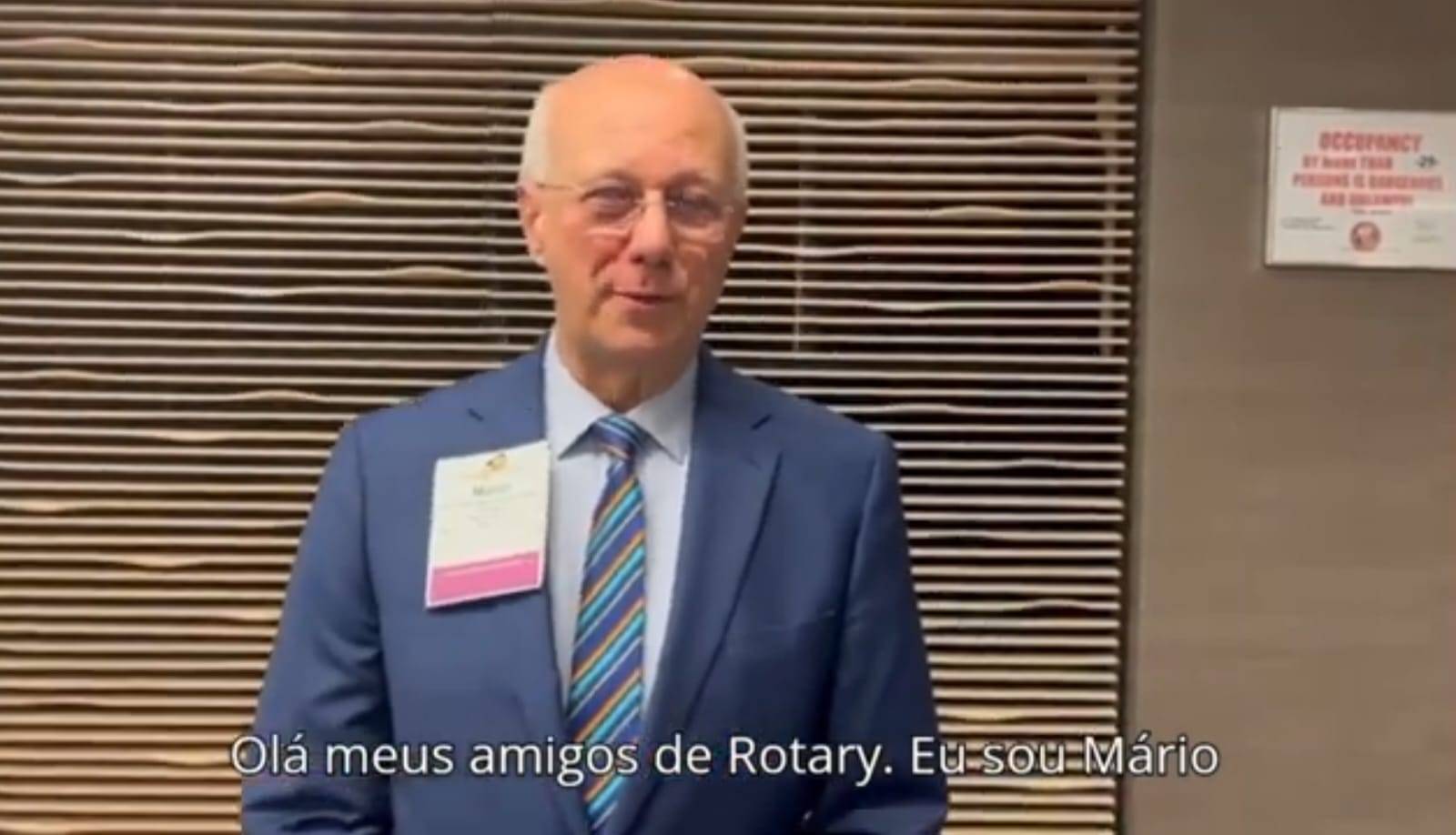 Video novo no canal do YouTube: Mensagem do Pres. do Rotary International 2025-26 - Mário Cesar Martins de Camargo