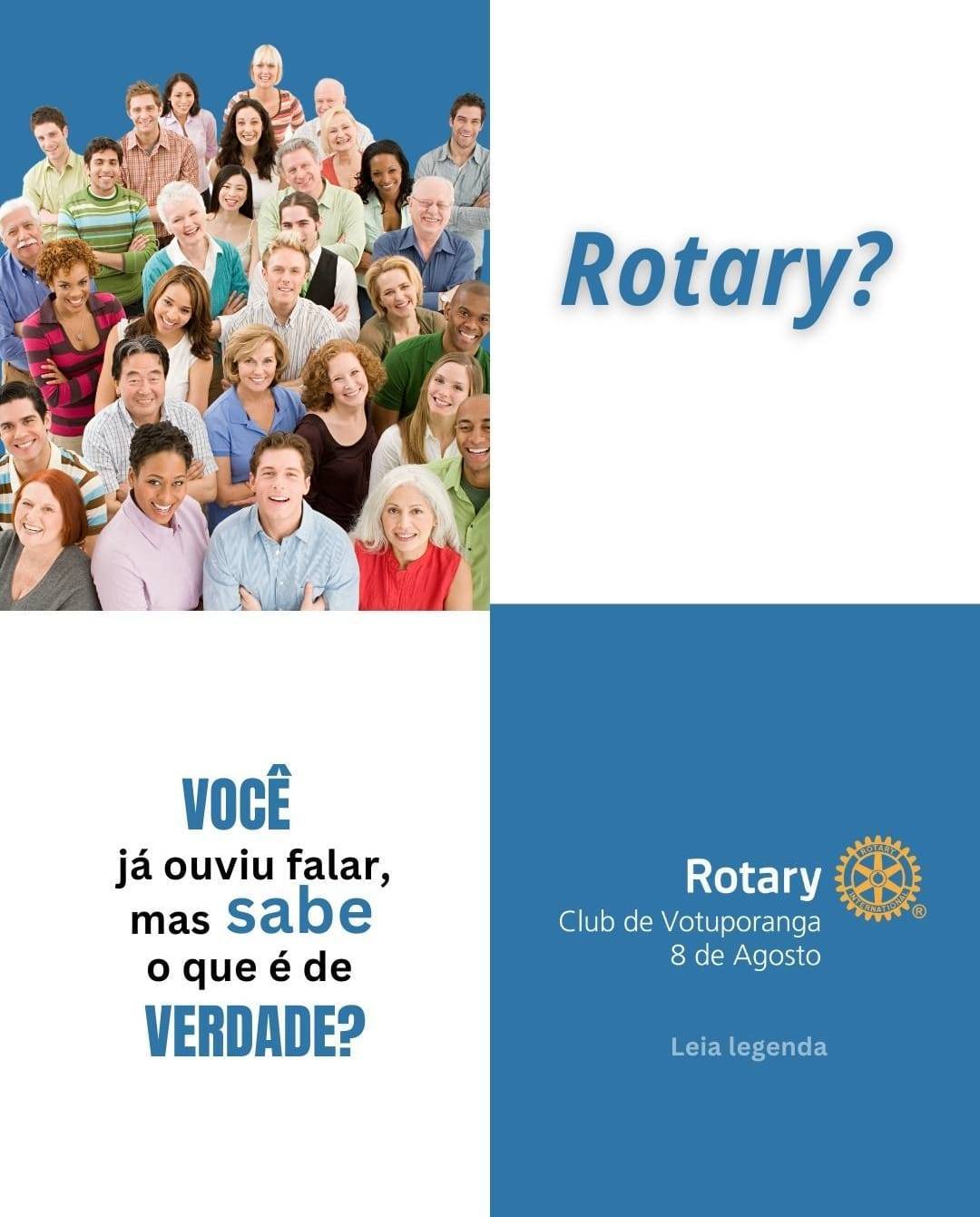 Rotary Club de Votuporanga - 8 de Agosto faz publicação sobre o rotary