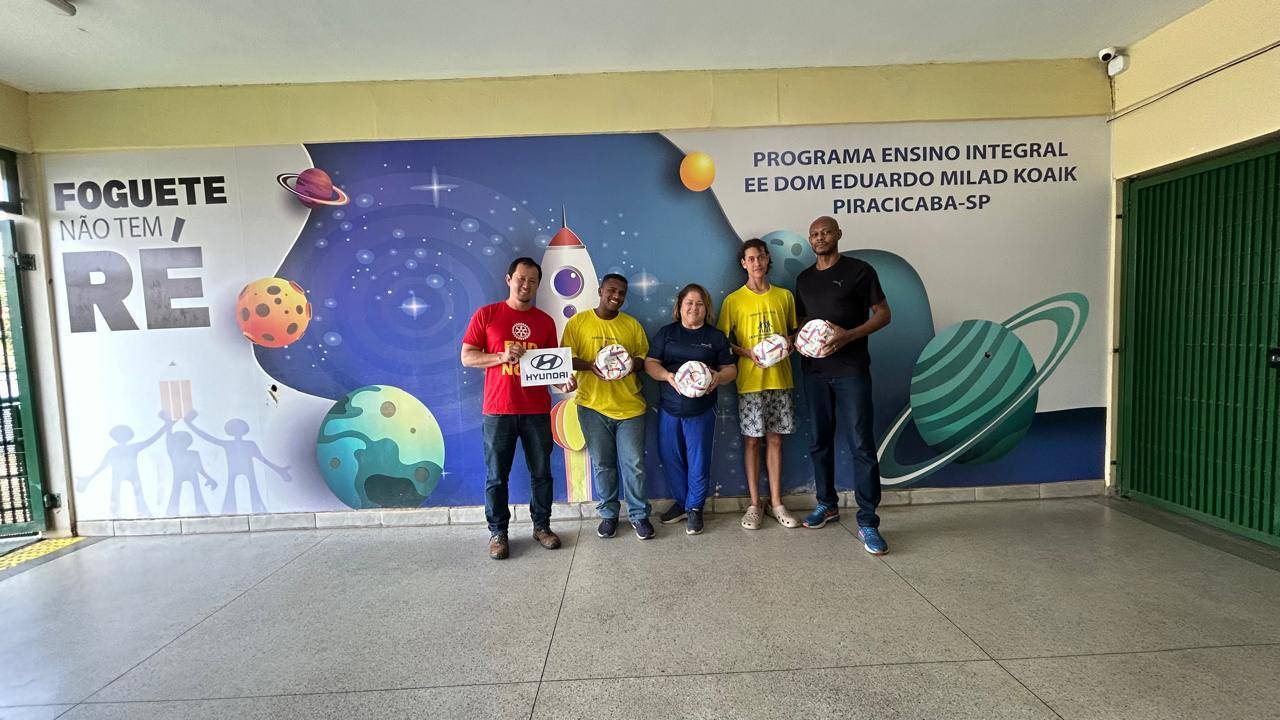 DOAÇÃO DE BOLAS - EE DOM EDUARDO MILAD KOAIK EM PARCERIA COM HYUNDAI