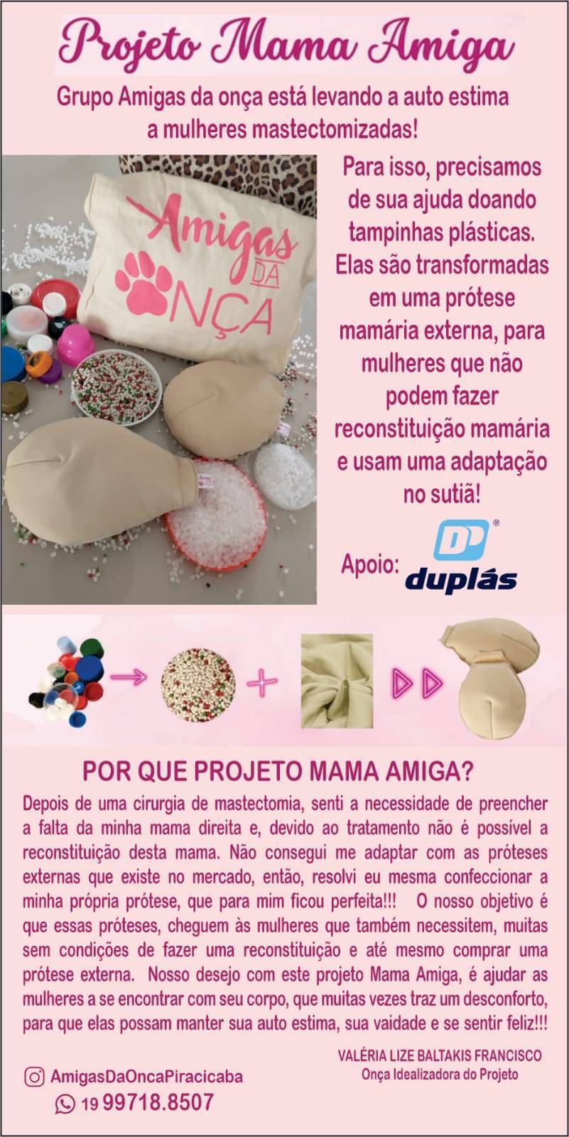 TAMPINHAS SOLIDÁRIAS E AMIGAS DA ONÇA