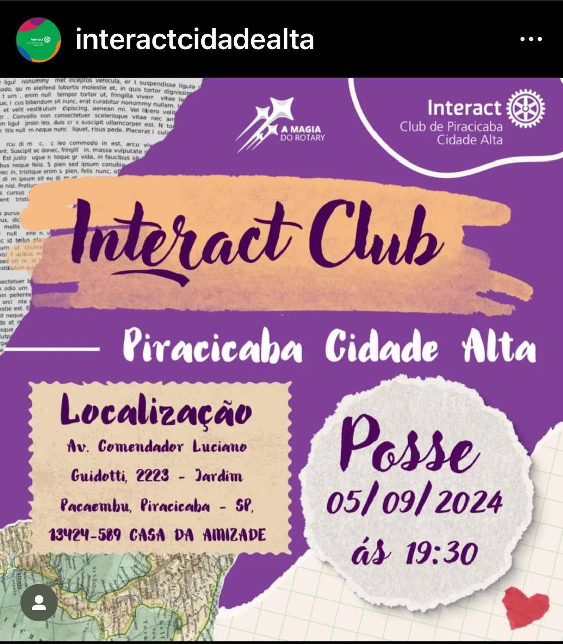 REUNIÃO CONJUNTA COM INTERACT E SUA POSSE