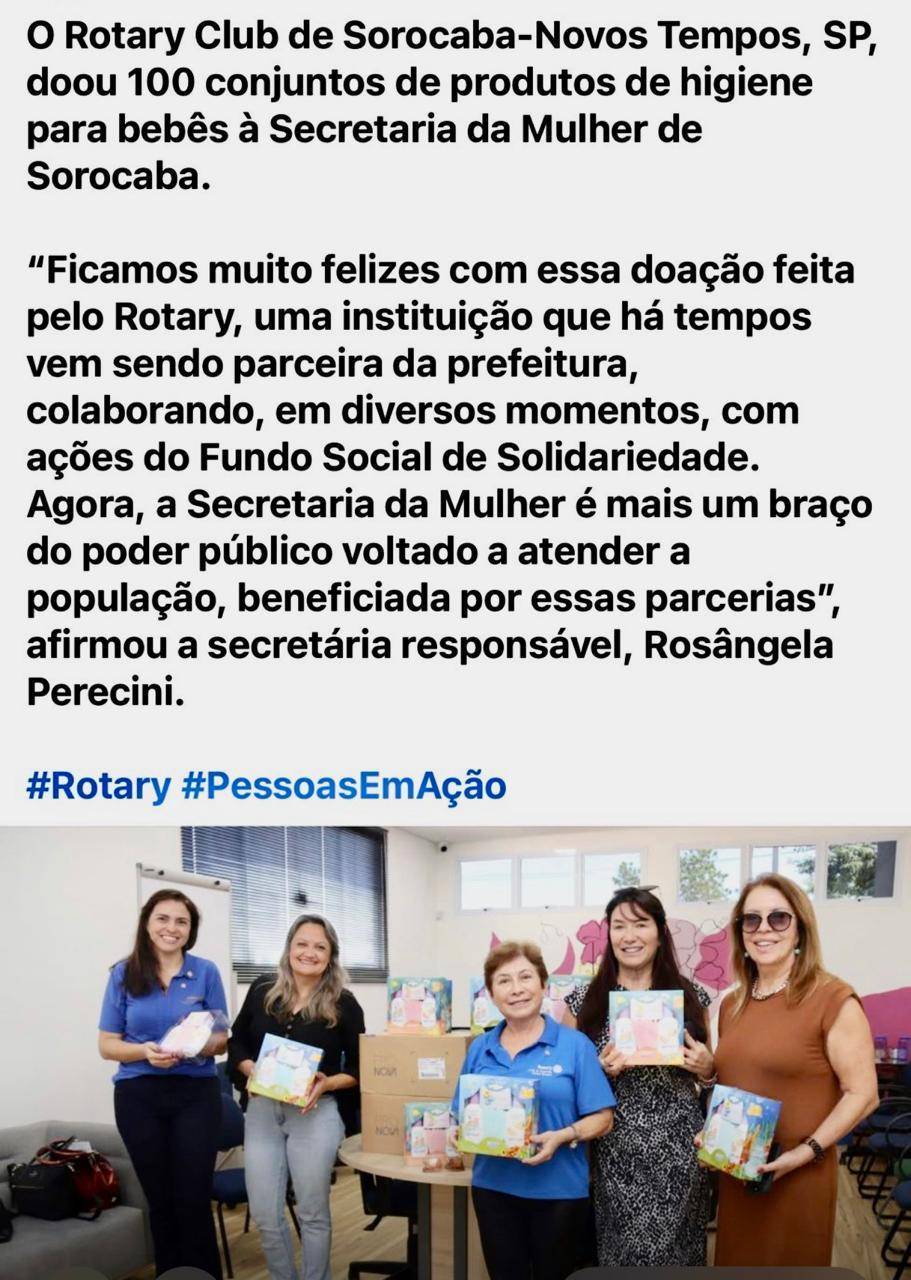 Doações de Kits de bebês para SEMU