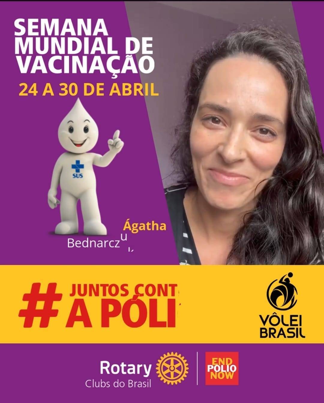 Rotary Clubs do Brasil e a Confederação Brasileira de Voleibol unem forças sobre a importância da vacinação contra a poliomielite