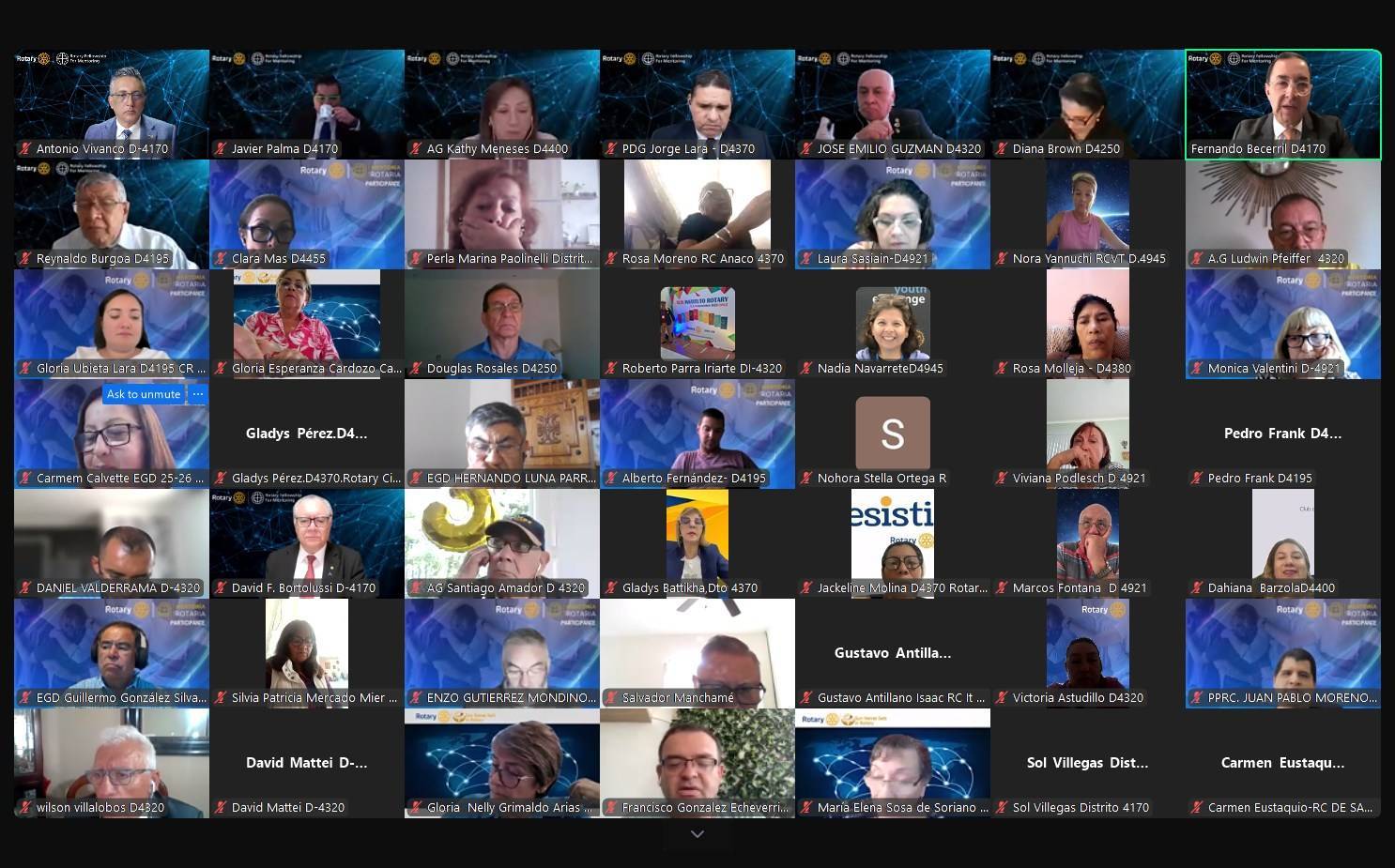 Curso de Mentoria com o Distrito 4170