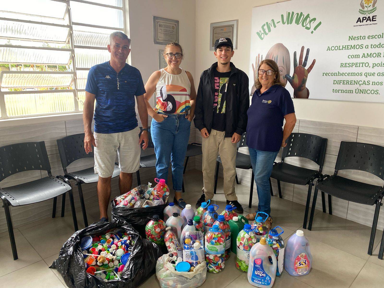 Entrega de tampinhas