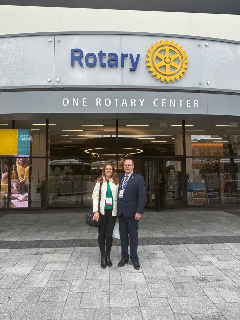 Governador Eduardo Domingues e esposa Cláudia em Eveston/USA.