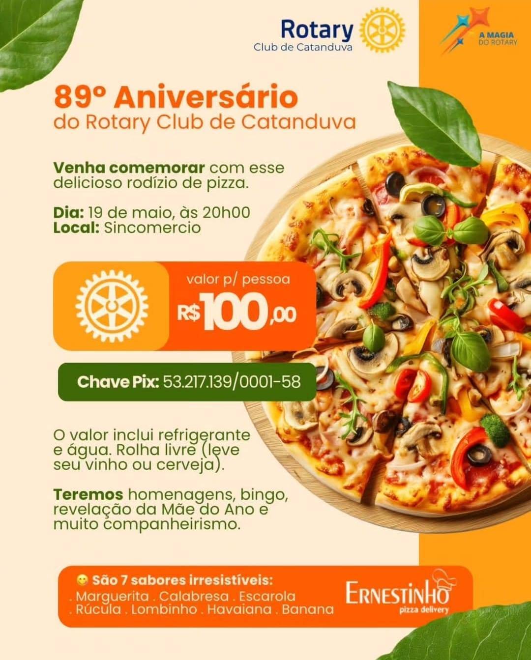 Convite Especial: 89 Anos do Rotary Club de Catanduva