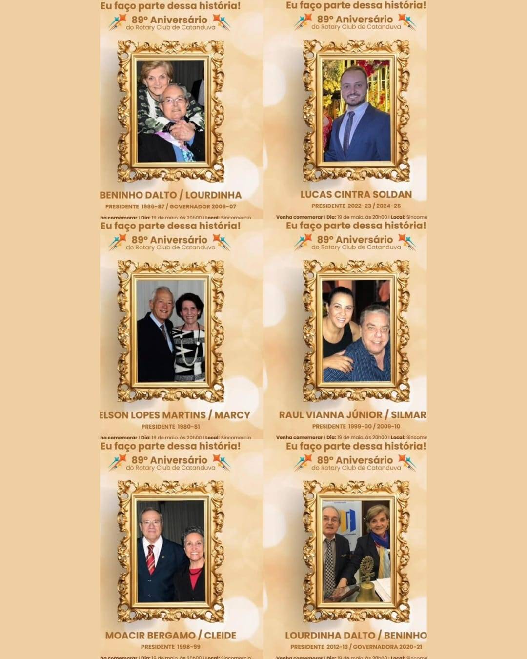 No dia 2 de maio, o Rotary Club de Catanduva comemora 89 anos de existência!