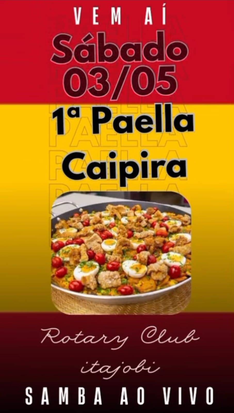 Rotary Club de Itajobi divulga Paella caipira