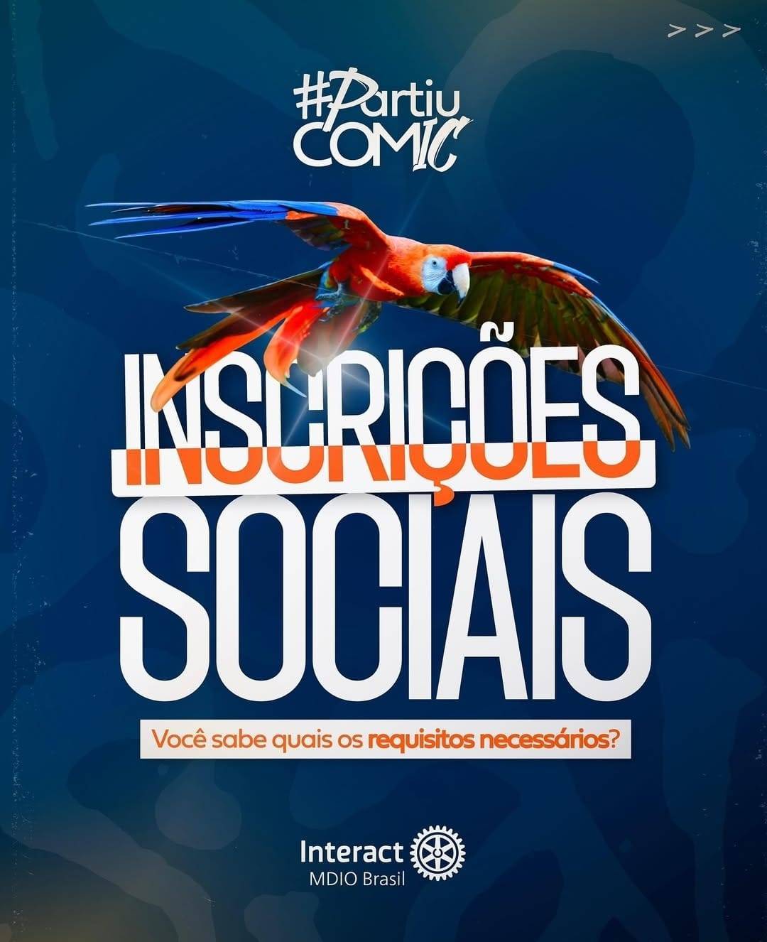 MDIO Interact Br divulga inscrições sociais para a COMIC