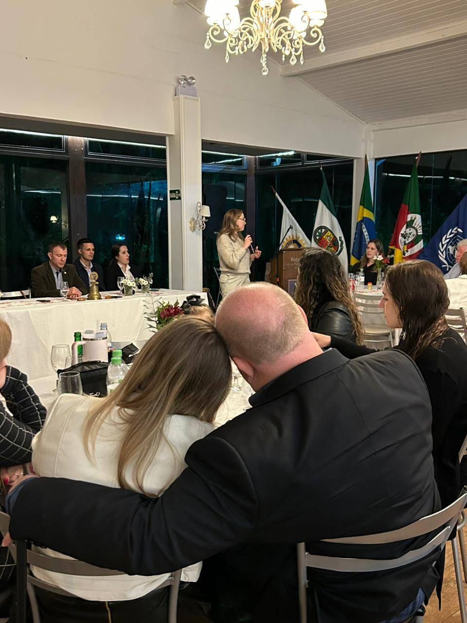 Momento da homenagem às mães