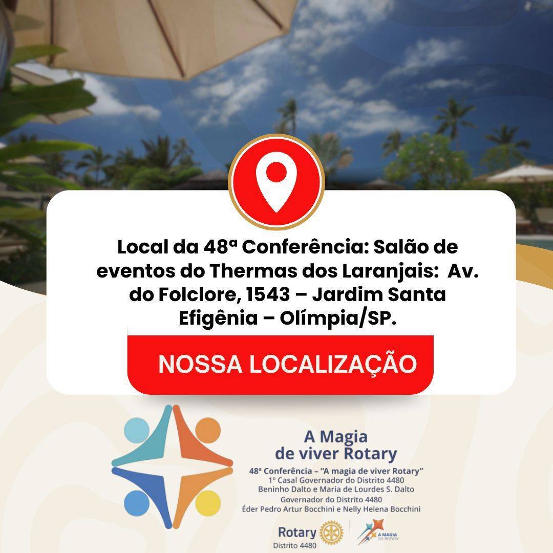 Localização da 48ª Conferência Distrital do Rotary 4480