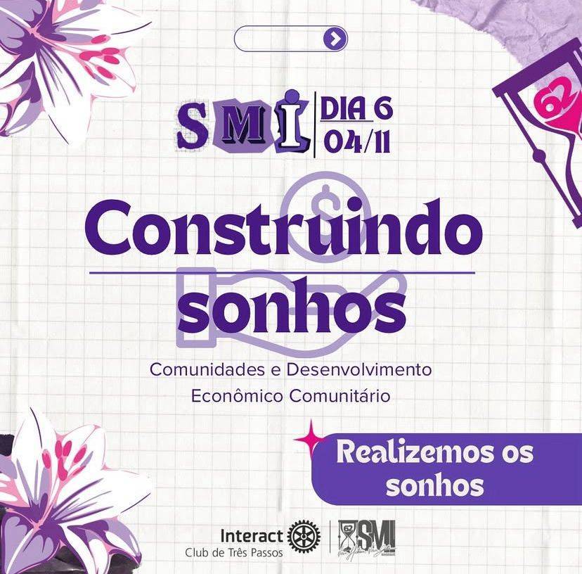 Dia 6 da SMI- “Realizemos os sonhos” 💰💜  Quinto dia da Semana Mundial do Interact da gestão 2024-25, com o tema “Criemos os sonhos”, Comunidades e Desenvolvimento Econômico Comunitário  Para esse dia de SMI, nosso clube foi juntamente com a Sicredi, em uma escola nas turmas dos sétimos anos e fizemos dinâmicas, falamos um poquinho sobre educação financeira e sobre o que é o Interact.  Essa ação foi possível graças ao apoio da Sicredi, que acredita junto conosco que pequenos gestos fazem a diferença. Obrigada @sicrediraizesrsscmg pelo apoio e parceria. 💜  Com carinho, Interact Club de Três Passos.💜  #paratodosverem: Este post possui legenda alternativa para promover a inclusão social, para ter acesso a esta legenda basta você ativar as funções de acessibilidade em seu celular.  #distrito4660 #interactbrasil #interacttpfazadiferença #smi #semanamundialdointeract #semanamundialdointeract