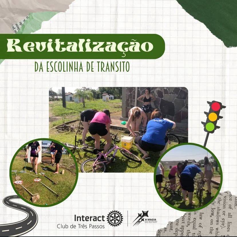 Revitalização da Escolinha de Trânsito🚦💚  Na manhã de sábado, 05/10, realizamos o projeto de Revitalização da Escolinha de Trânsito.  Nosso objetivo foi limpar e deixar a Escolinha de Trânsito, localizada no quartel da Brigada Militar de Três Passos, mais bonita e organizada, relembrando os tempos em que ela ainda era utilizada pelas crianças.  Essa foi a primeira vez que nosso clube realizou esse projeto, e esperamos continuar até conseguirmos reativar a Escolinha. Agradecemos a presença de todos os companheiros que participaram deste projeto incrível.  Com carinho, interact Club de Três Passos.💚  #paratodosverem: Este post possui legenda alternativa para promover a inclusão social, para ter acesso a esta legenda basta você ativar as funções de acessibilidade em seu celular.  #distrito4660 #interactbrasil #interacttpfazadiferença
