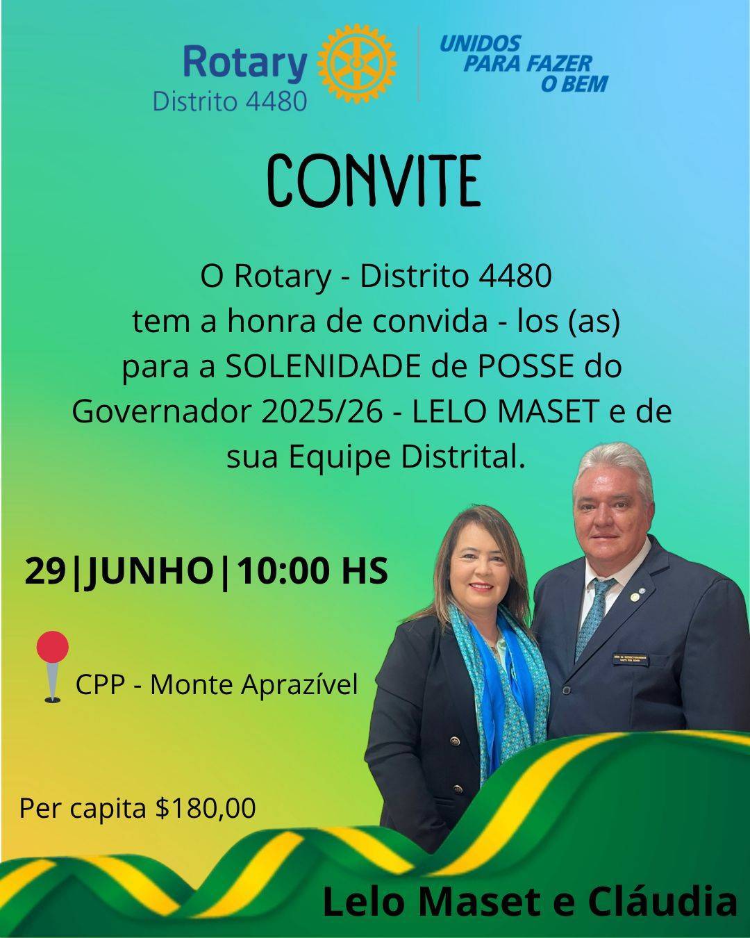 Solenidade de Posse do Gov. do Distrito 4480, gestão 2025-2026