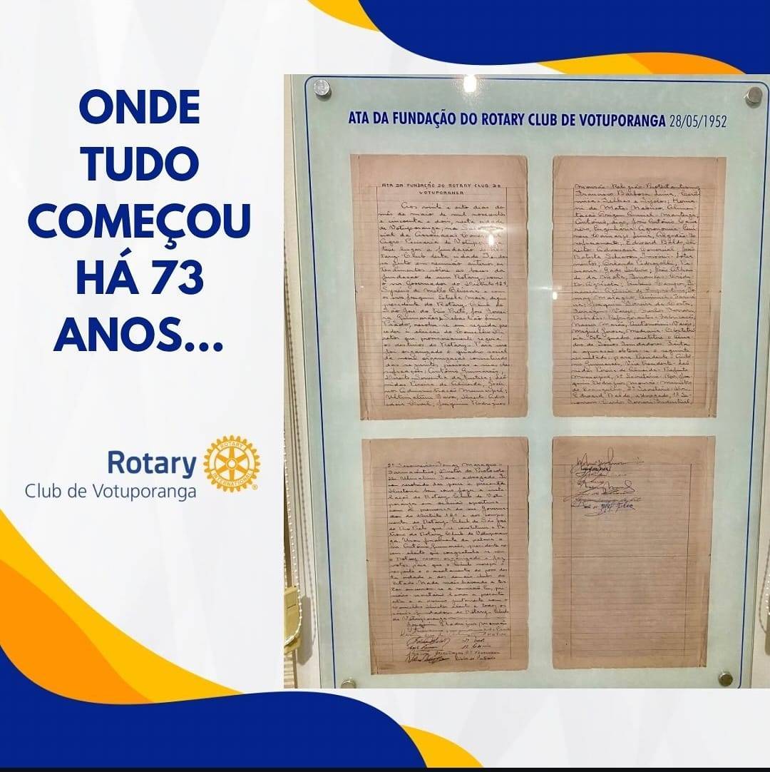 Rotary Club de Votuporanga completa 73 anos de fundação