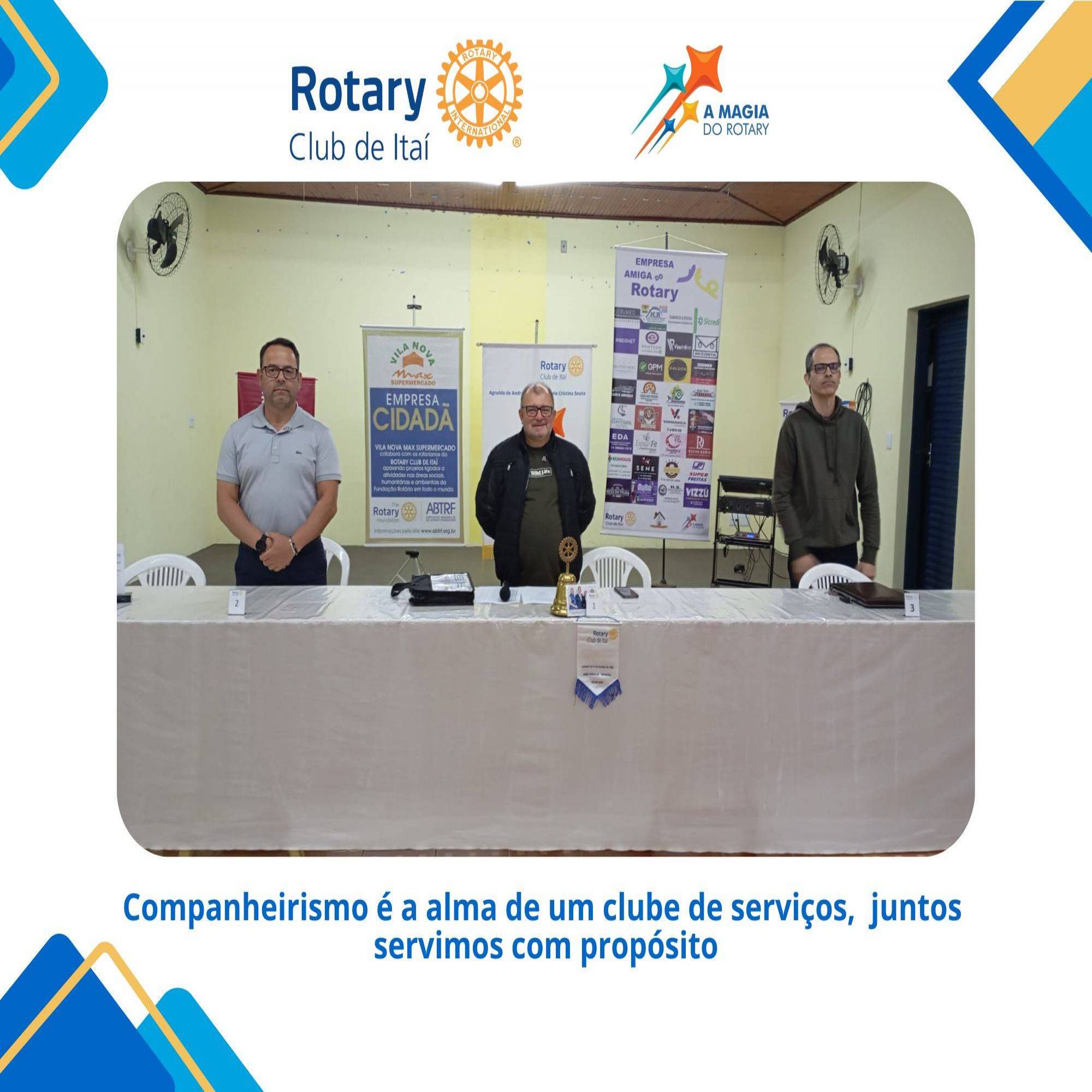 Companheiros que integraram a Mesa Diretora: José Fabiano Gomes da Silva Del Bem, Agnaldo de Andrade Alves e João Victor de Melo Gomes