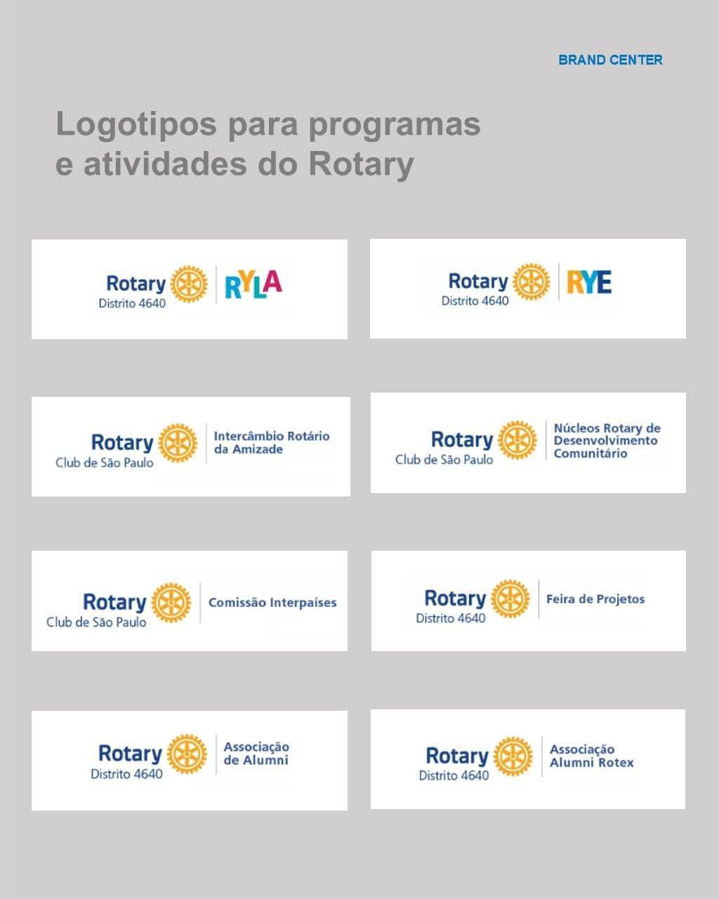 Utilize corretamente o logo combinado e fortaleça a identidade visual do Rotary.