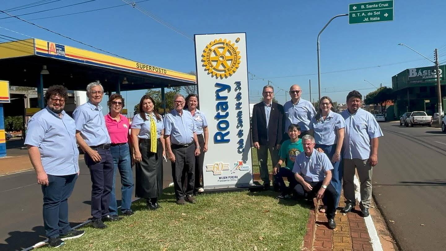 Rotary Club de Santa Fé do Sul realiza a entrega do Terceiro Marco Rotário 