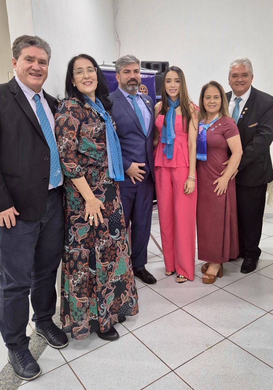 Casal Gov. do Distrito 4480, Lelo e Cláudia Maset estiveram presente na cerimônia de posse do Rotary Club de Olimpia