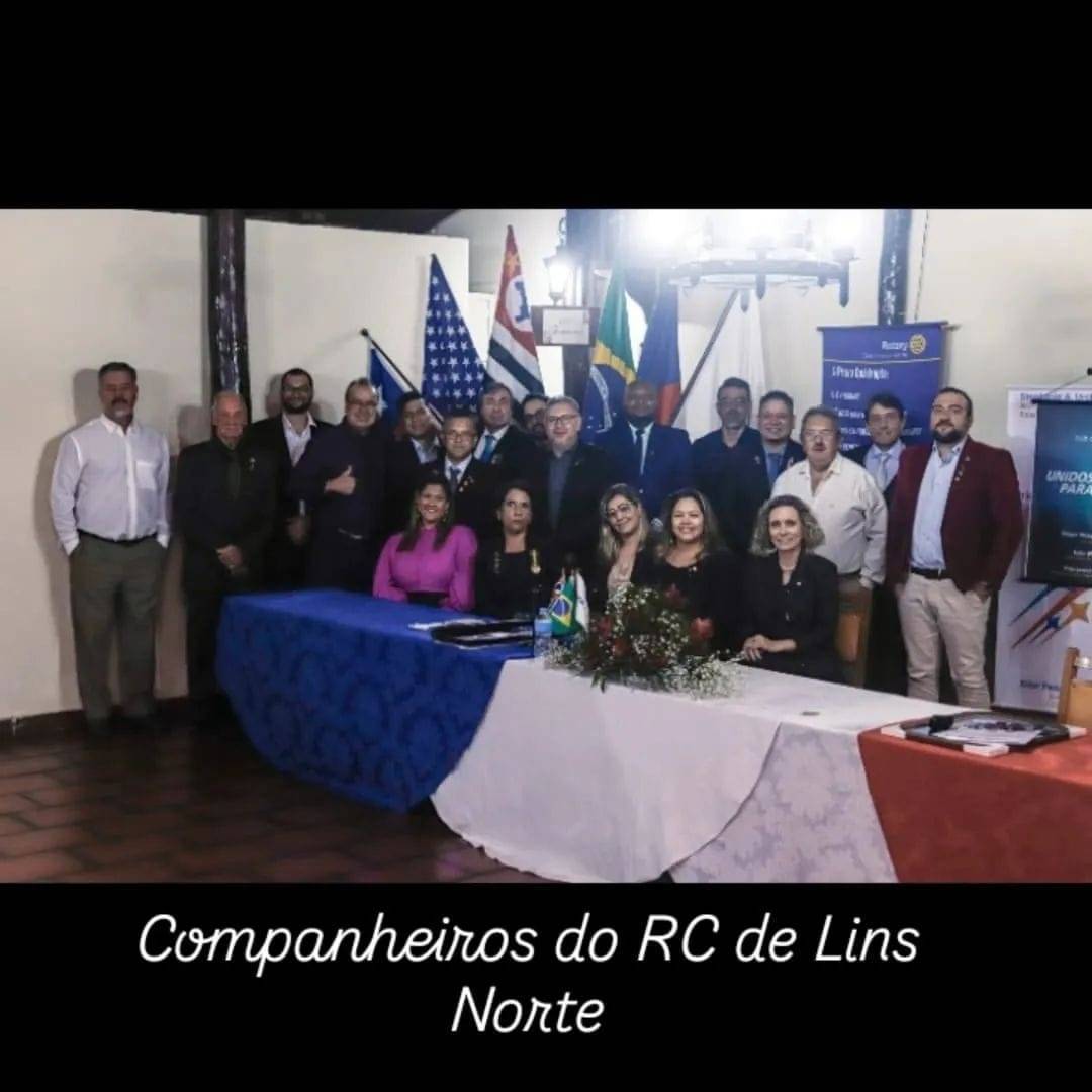 Rotary Club de Lins - Norte realizou a transmissão de cargos e a posse do novo Conselho Diretor do Ano Rotário 2025-26