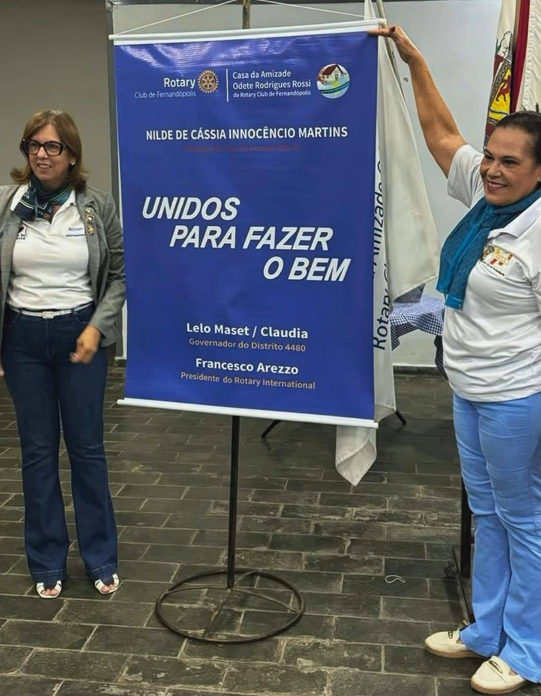 Transmissão de Posse – Ano Rotário 2025-26 da Casa da Amizade Odete Rodrigues Rossi do Rotary Club de Fernandópolis