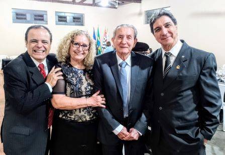 Rui Bonini, recentemente no RC de Vera Cruz, ao lado de Márcio Medeiros, Sônia Janini e Marcos Bolonhezi