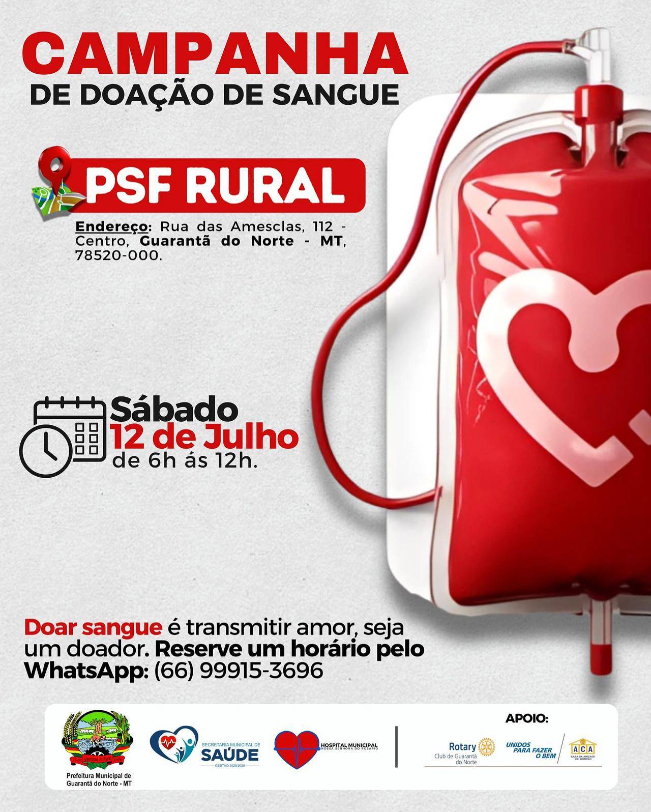 Campanha doação de sangue 