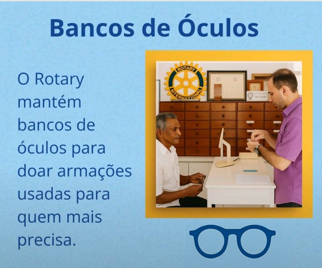 Você sabia que o Rotary mantém bancos de óculos?