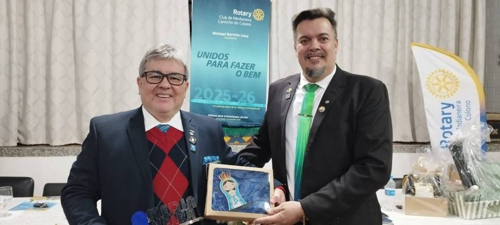 Cerimonia de transmissão de cargos, posse do novo presidente e conselho diretor, Gestão 2025/2026 Rotary Club de Medianeira Caminho do Colono