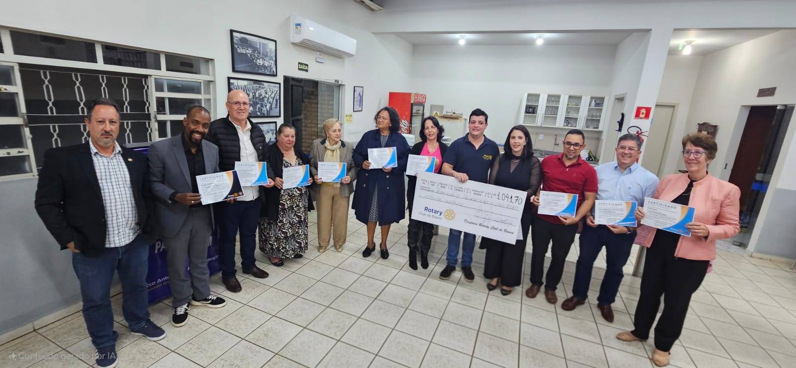 Entidades agraciadas com a renda do 1.º Arraiá Solidário