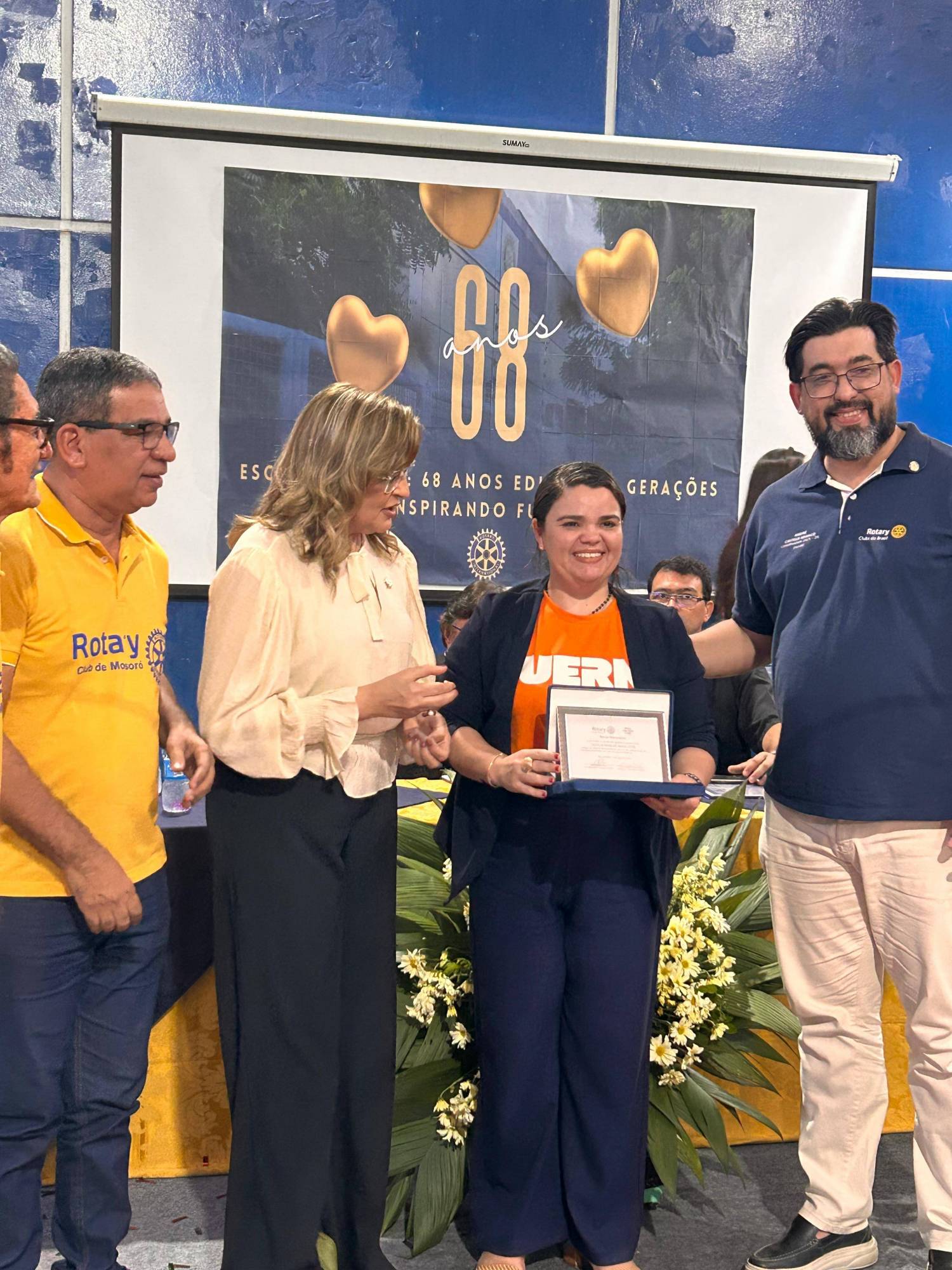 Concessão do Título de Sócio Honorário do Rotary Club de Mossoró para a Profa. Dra. Cecília Raquel Maia Leite