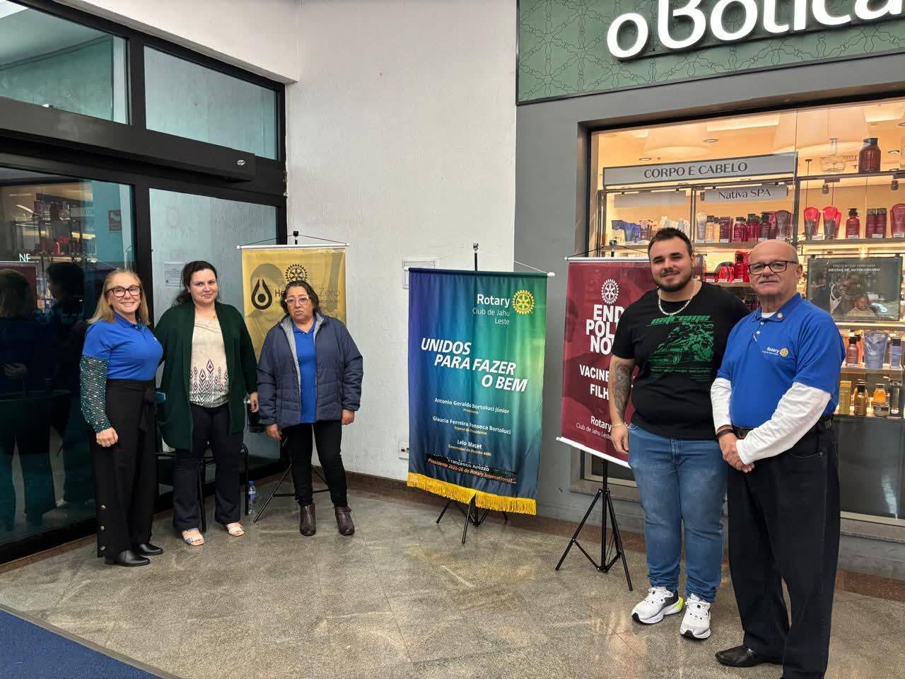 Rotary Club de Jahu – Leste realiza Campanhas Hepatite Zero, End Polio Now e arrecadação solidária em prol do Asilo São Vicente