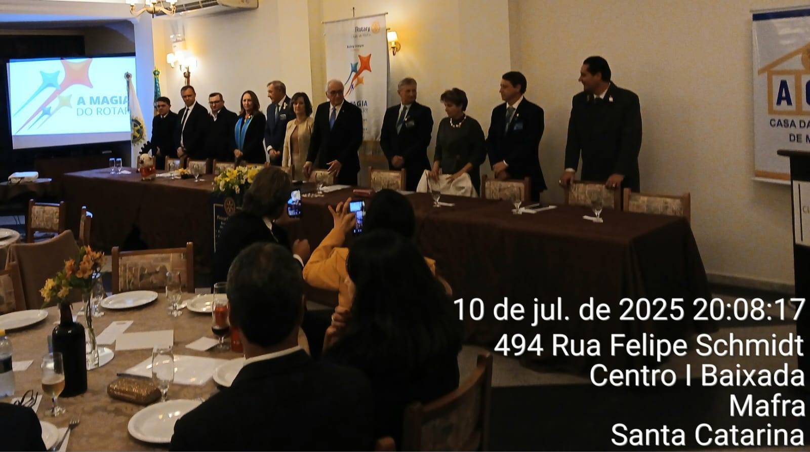 TRANSMISSÃO DE CARGO DO ROTARY CLUB DE MAFRA MESA DIRETIVA DOS TRABALHOS 