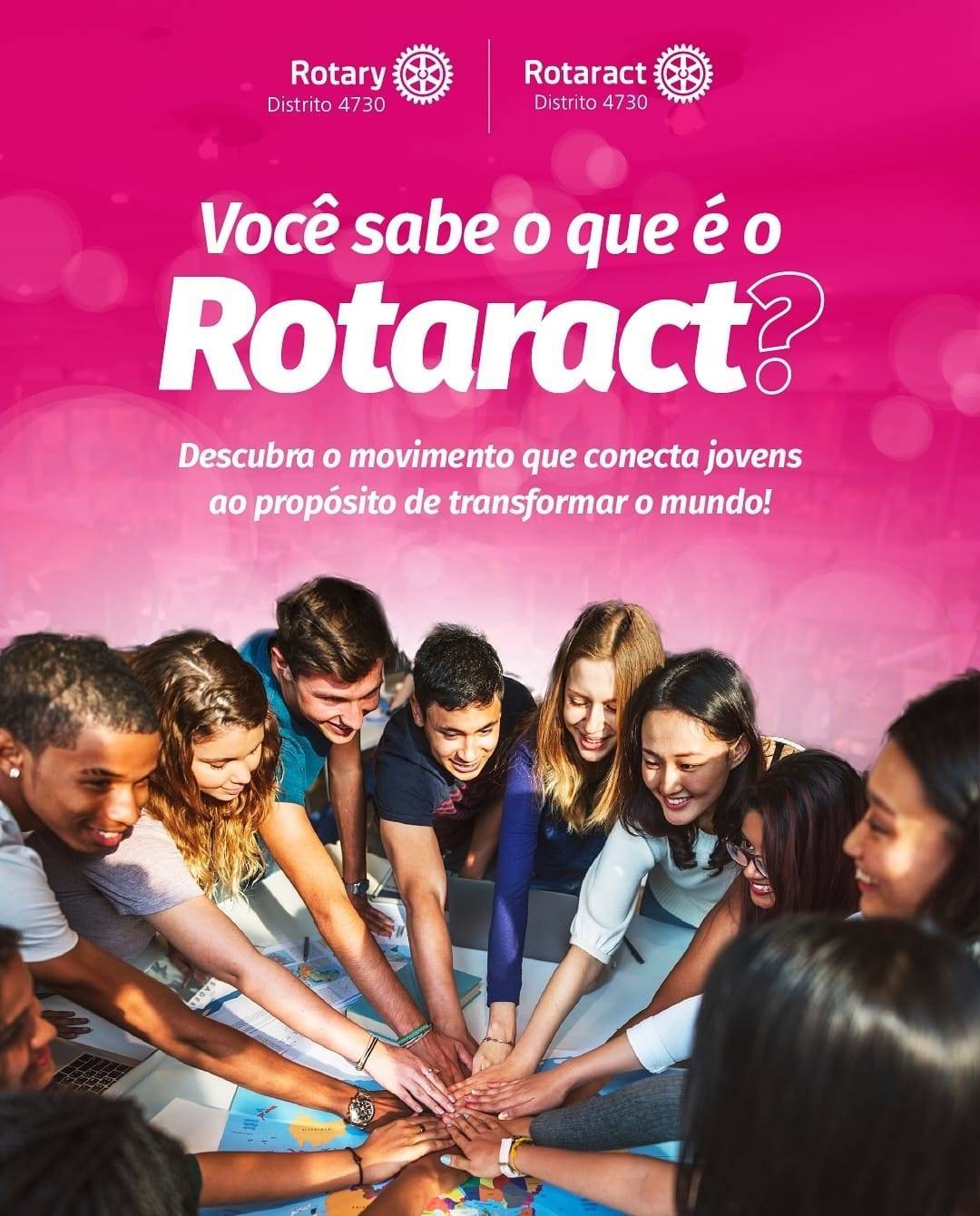 Uma comunidade de jovens líderes que transformam ideias em ações concreta, esse é o Rotaract!
