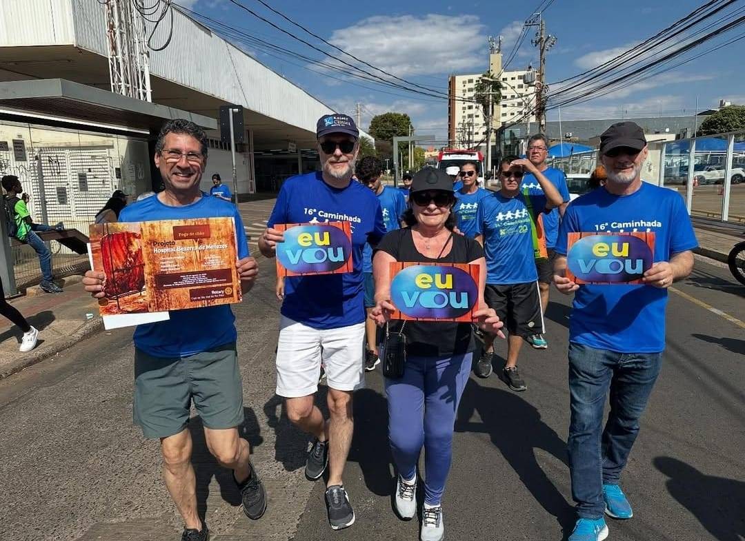 Rotary de São José do Rio Preto participa da Caminhada da Clínica Kaiser e divulga evento em prol do Hospital Bezerra de Menezes