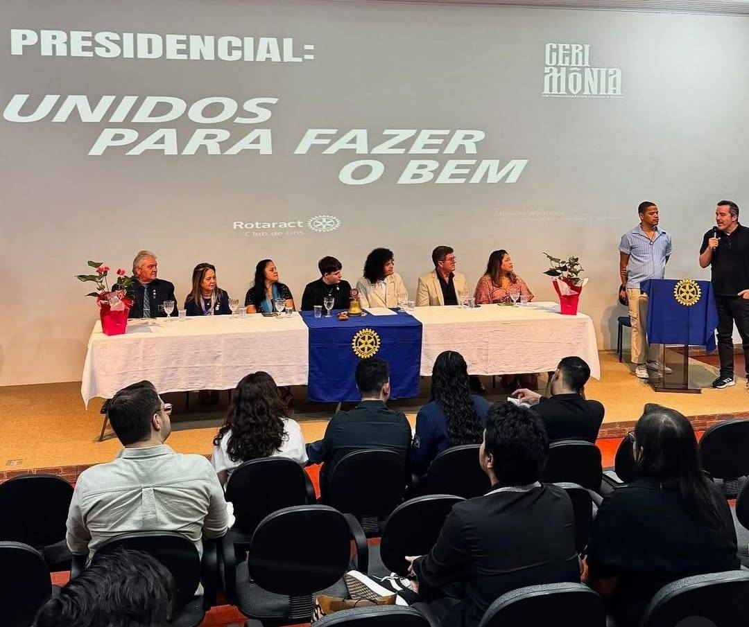 Casal governador Lelo e Cláudia prestigia posse do novo presidente do Rotaract Club de Lins