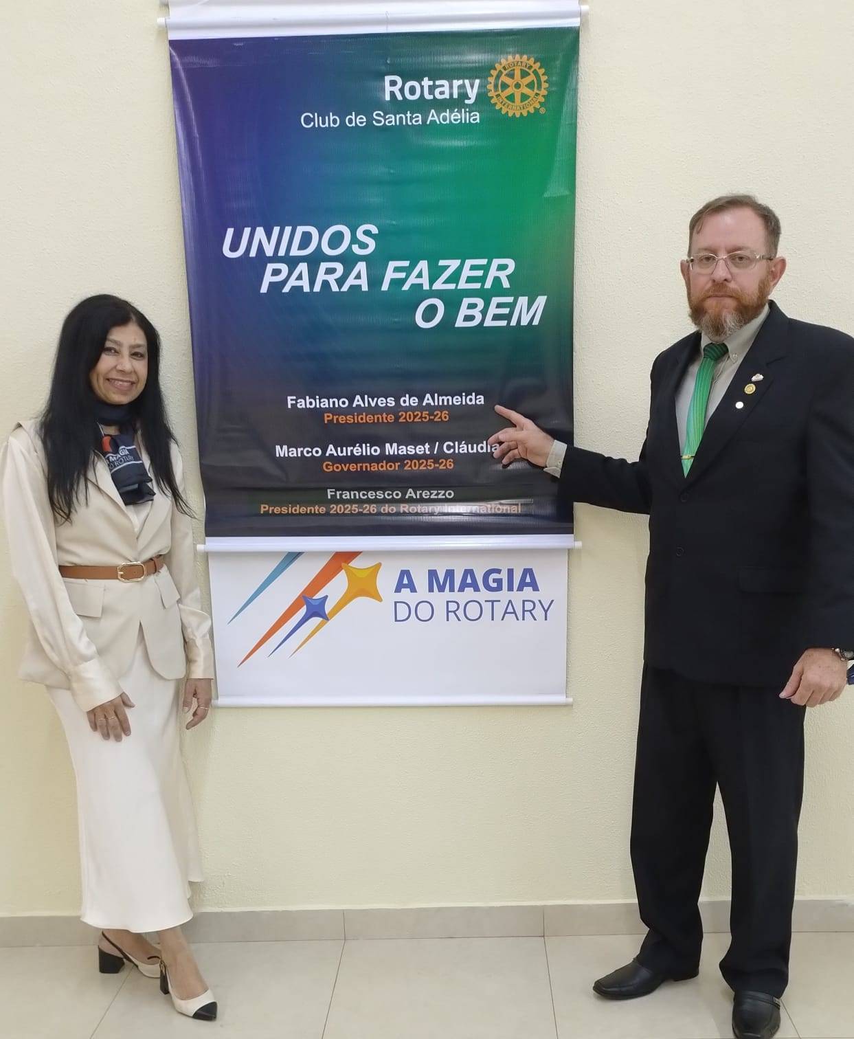 Em Santa Adélia, no dia 28/07, realizou-se a Posse do Novo Conselho Diretor do Rotary Club 2025/26.