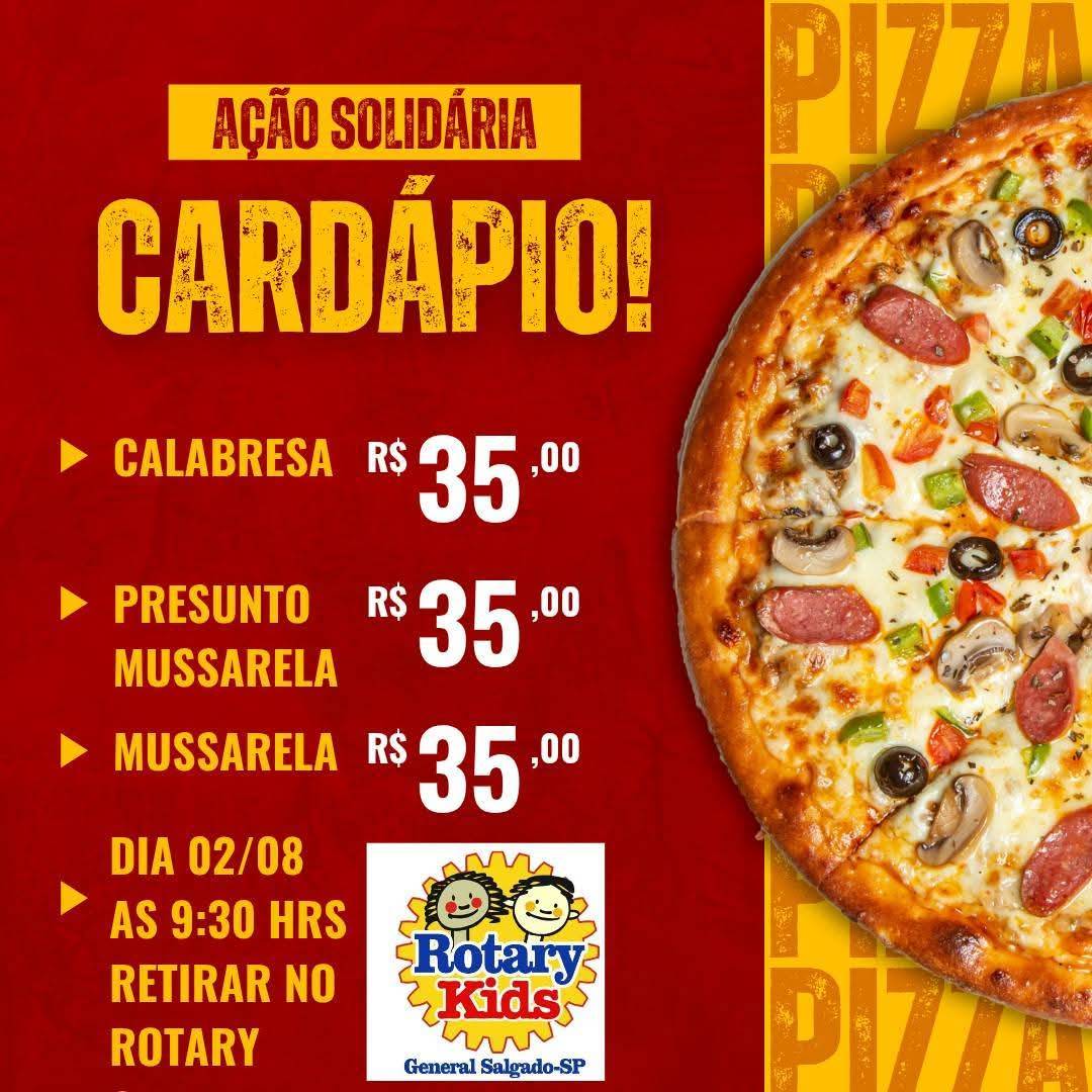 Pizza solidária do Rotary Kids de General Salgado