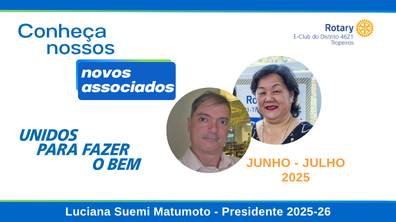 CONHEÇA OS NOVOS ASSOCIADOS - JUNHO - JULHO/2025
