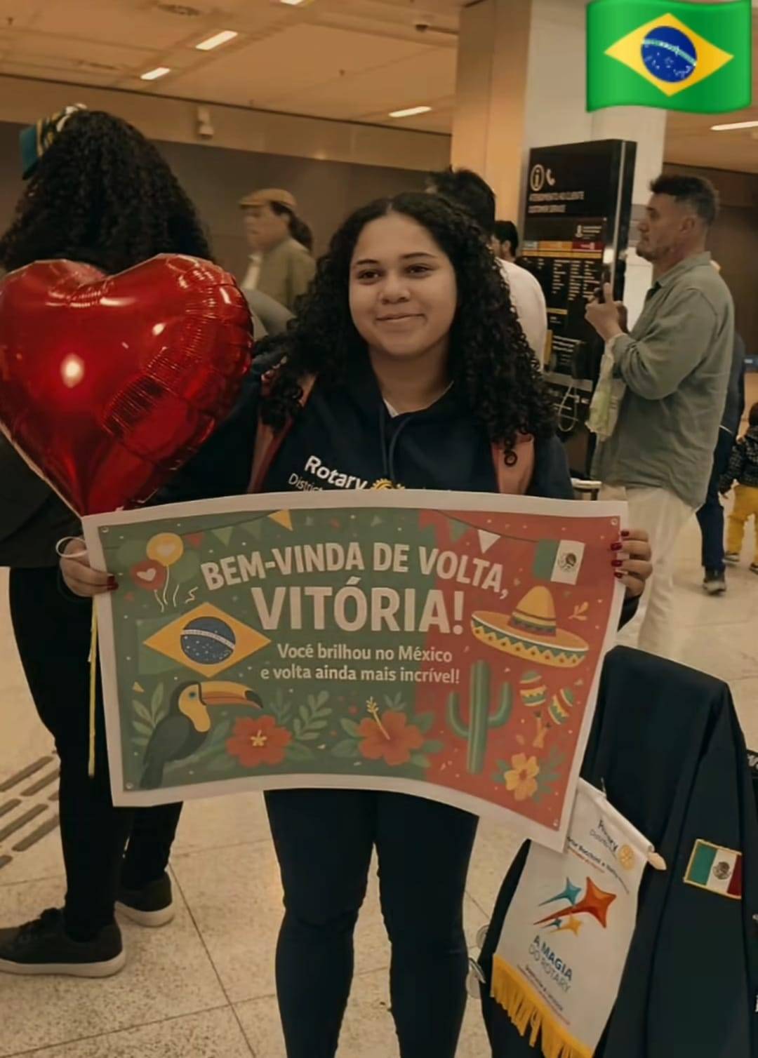 Chegada da intercambista Vitória marca encerramento de ano em Reynosa, México