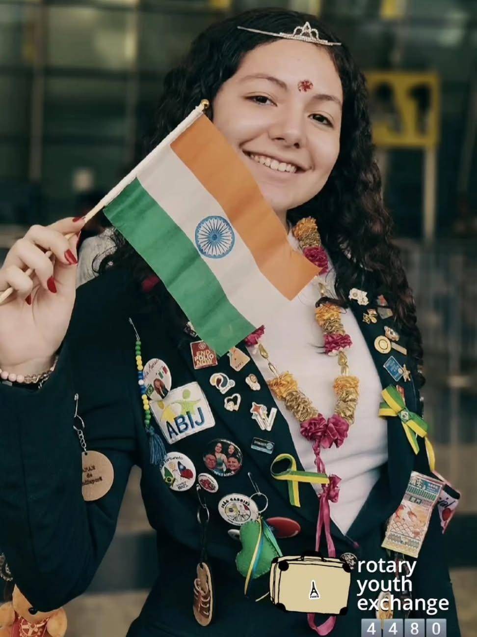 Intercambista Guilhermina, chega à India, terra das especiarias.