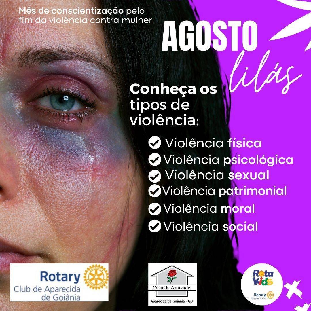 💜 Agosto Lilás Mês de conscientização pelo fim da violência contra a mulher.