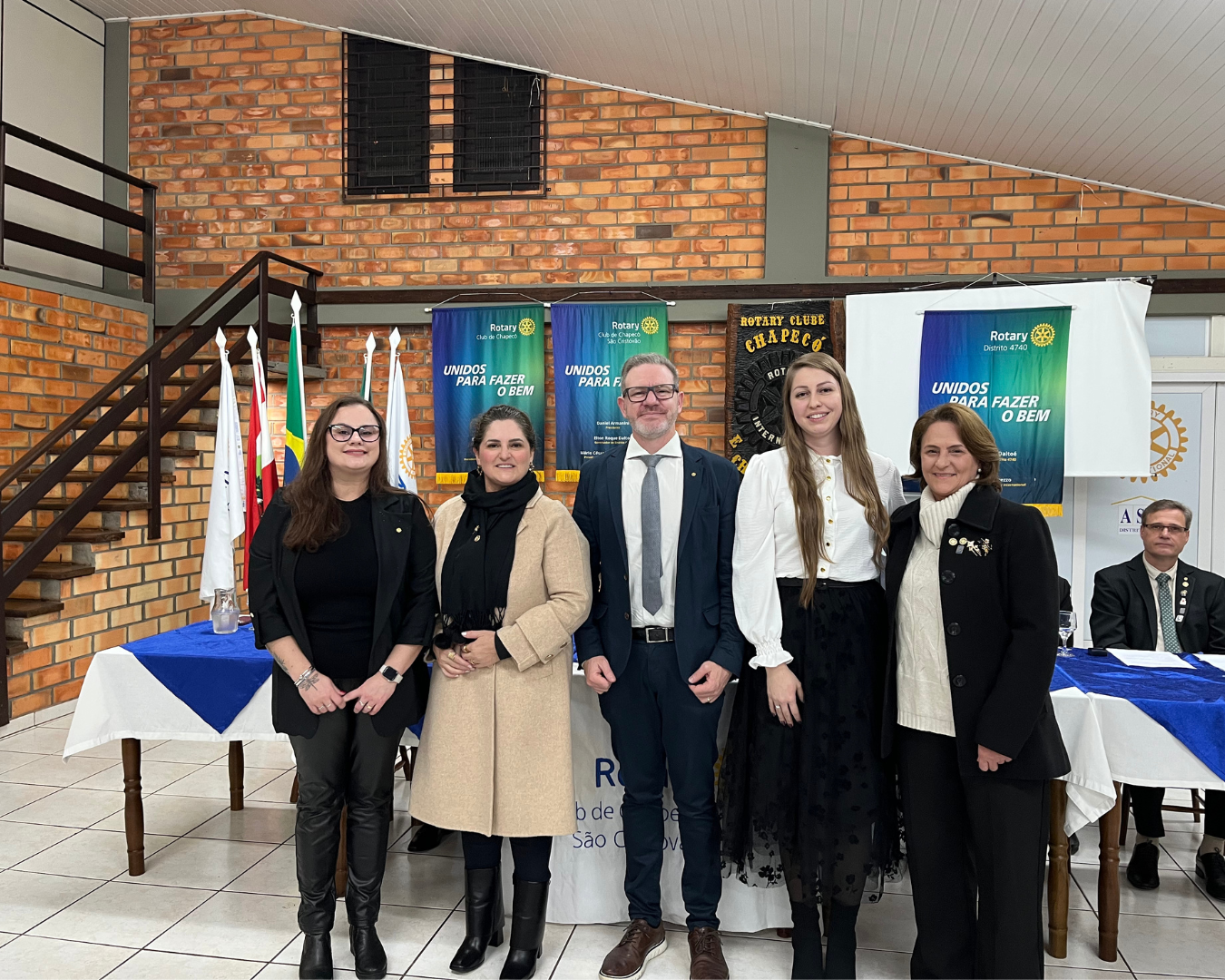 Companheiros Elizandro Giacomini, Rosane Fatima Dall'Agnol e Patricia Cardoso.