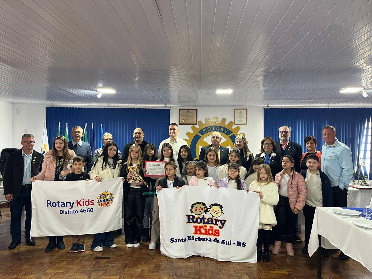 SOLENIDADE DE FUNDAÇÃO DO ROTARY KIDS DE SANTA BÁRBARA DO SUL