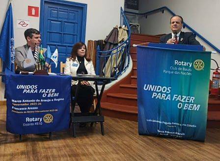 Reunião Ordinária do Rotary Club de Bauru Parque das Nações bordou a Imagem Pública do Rotary esta semana