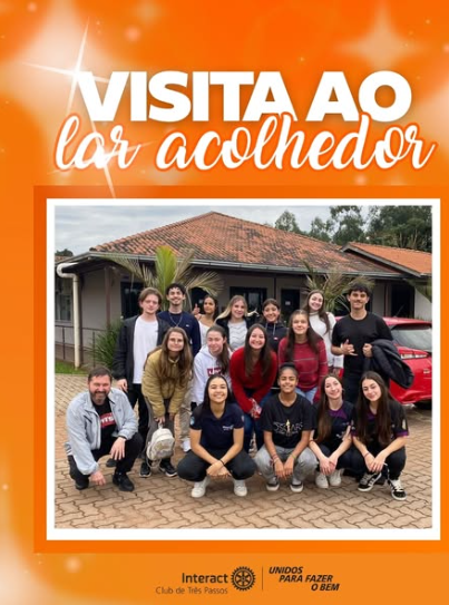 Tarde especial no Lar Acolhedor 🧡  No dia 16 de agosto, às 15h30, após a reunião do clube, estivemos no Lar Acolhedor para compartilhar uma tarde alegre e cheia de carinho com as crianças. Foi um momento de união, sorrisos e muita diversão!  Com carinho, Interact Club de Três Passos 🧡  #paratodosverem: Esse post possui legenda alternativa para promover a inclusão social, para acessá-lo basta ativar as funções de acessibilidade em seu celular.  #InteractBrasil #distrito4660 #interacttpfazadiferença #mdiointeractbrasil